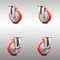 Service Caster 5 Inch 316SS Red Polyurethane Wheel Swivel Top Plate Caster Brakes SCC, 2PK SCC-SS31620S514-PPUB-RED-2-TLB-2 - alternate 1